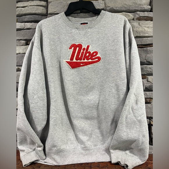 Nike Other - Vintage Nike gray crewneck with stitched details size XXL NIKE TEAMS RARE RETRO